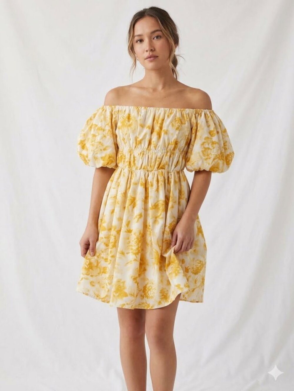 Abercrombie & Fitch cotton blend cottagecore yellow sundress, size XSP